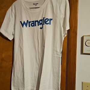 Wrangler RETRO White T-Shirt Short Sleeve Classic Tee Size L NWT